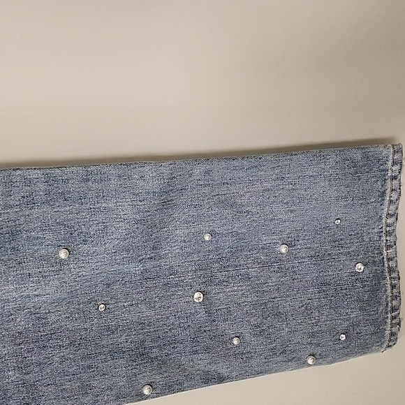 Jonathan Simkhai Pearl-Embellished Boyfriend Jeans Size 29 - Picture 14 of 16